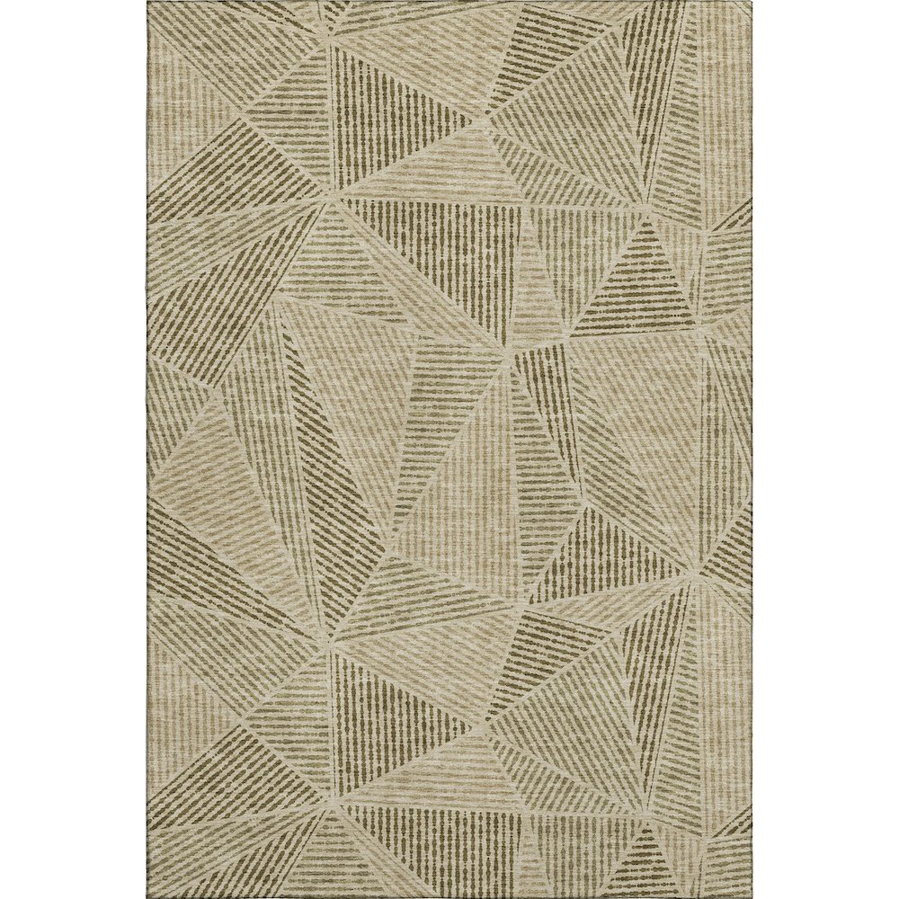 Premium Machine Washable Mayfield  Khaki 5' x 7'6" Rug. Picture 1
