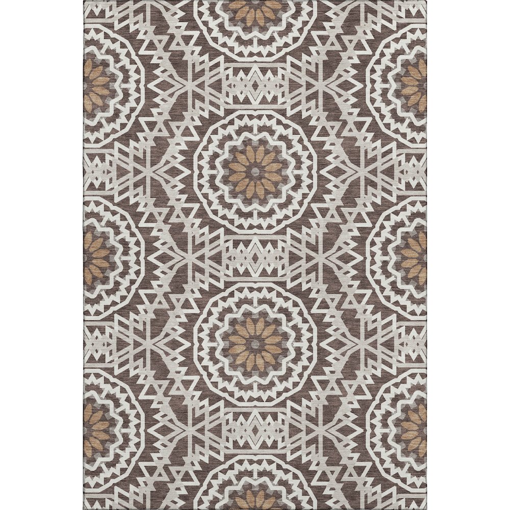 Premium Machine Washable Mayfield  Chocolate 5' x 7'6" Rug. Picture 1