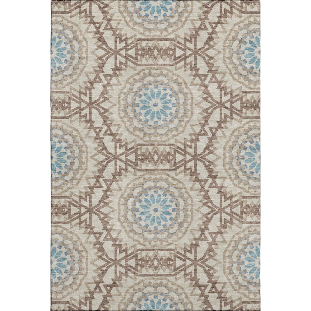 Premium Machine Washable Mayfield  Khaki 5' x 7'6" Rug. Picture 1