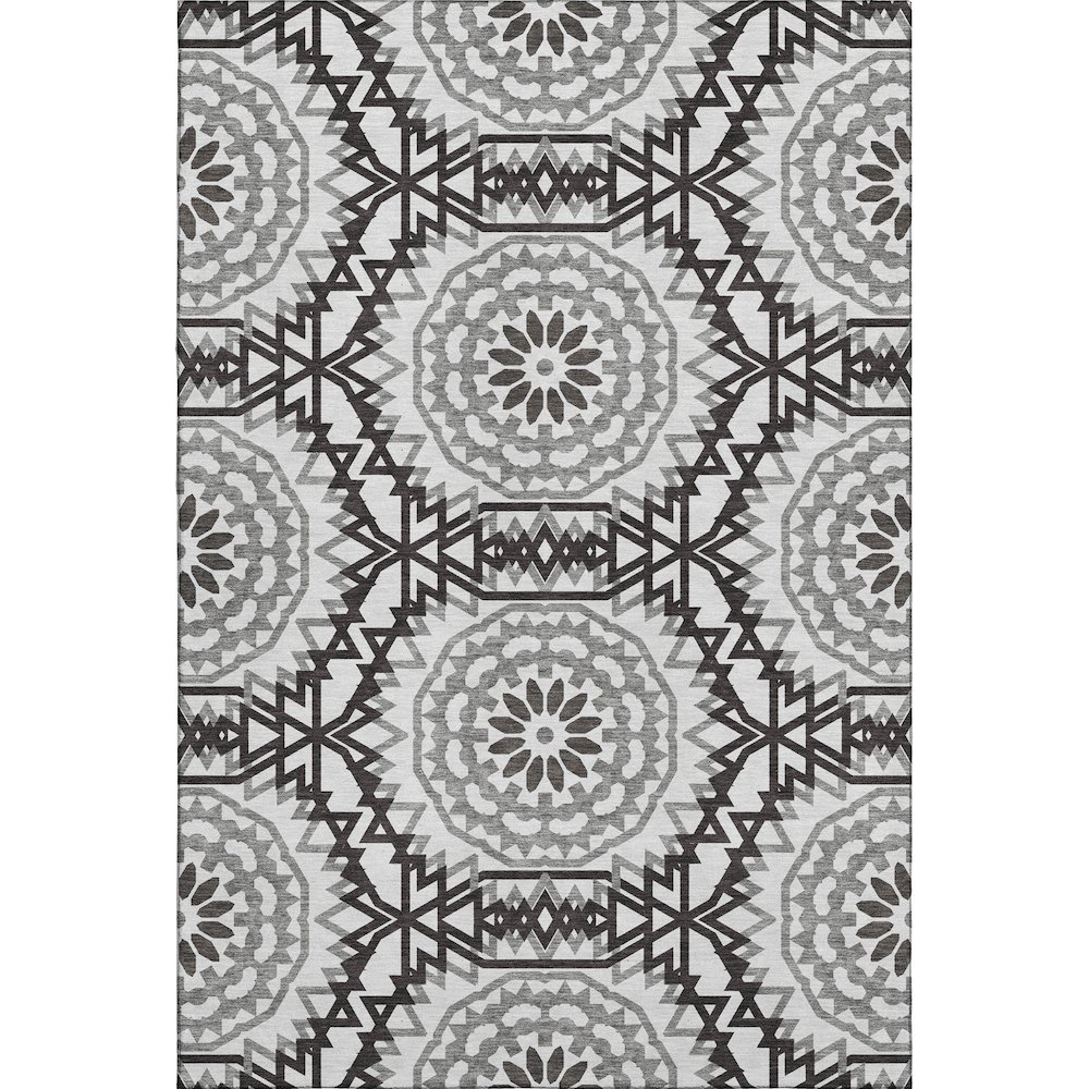 Premium Machine Washable Mayfield  White 5' x 7'6" Rug. Picture 1