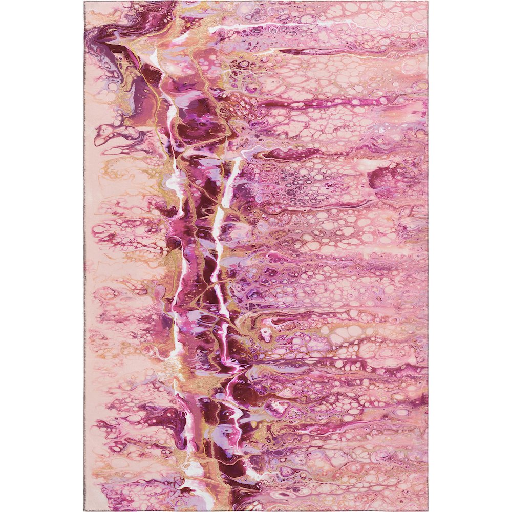 Premium Machine Washable Mayfield  Berry 5' x 7'6" Rug. Picture 1