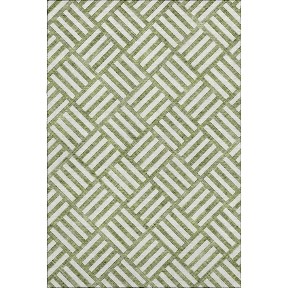 Premium Machine Washable Mayfield  Olive 5' x 7'6" Rug. Picture 1