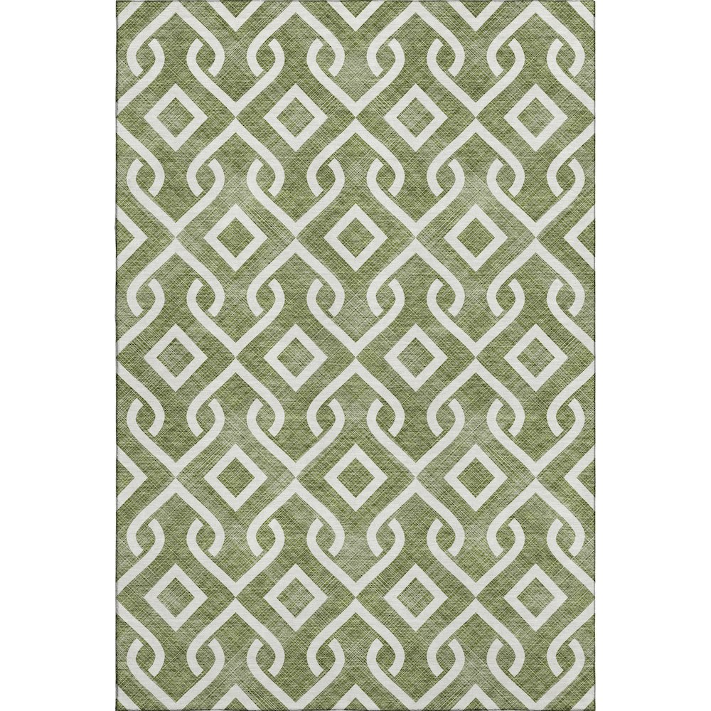 Premium Machine Washable Mayfield  Olive 5' x 7'6" Rug. Picture 1