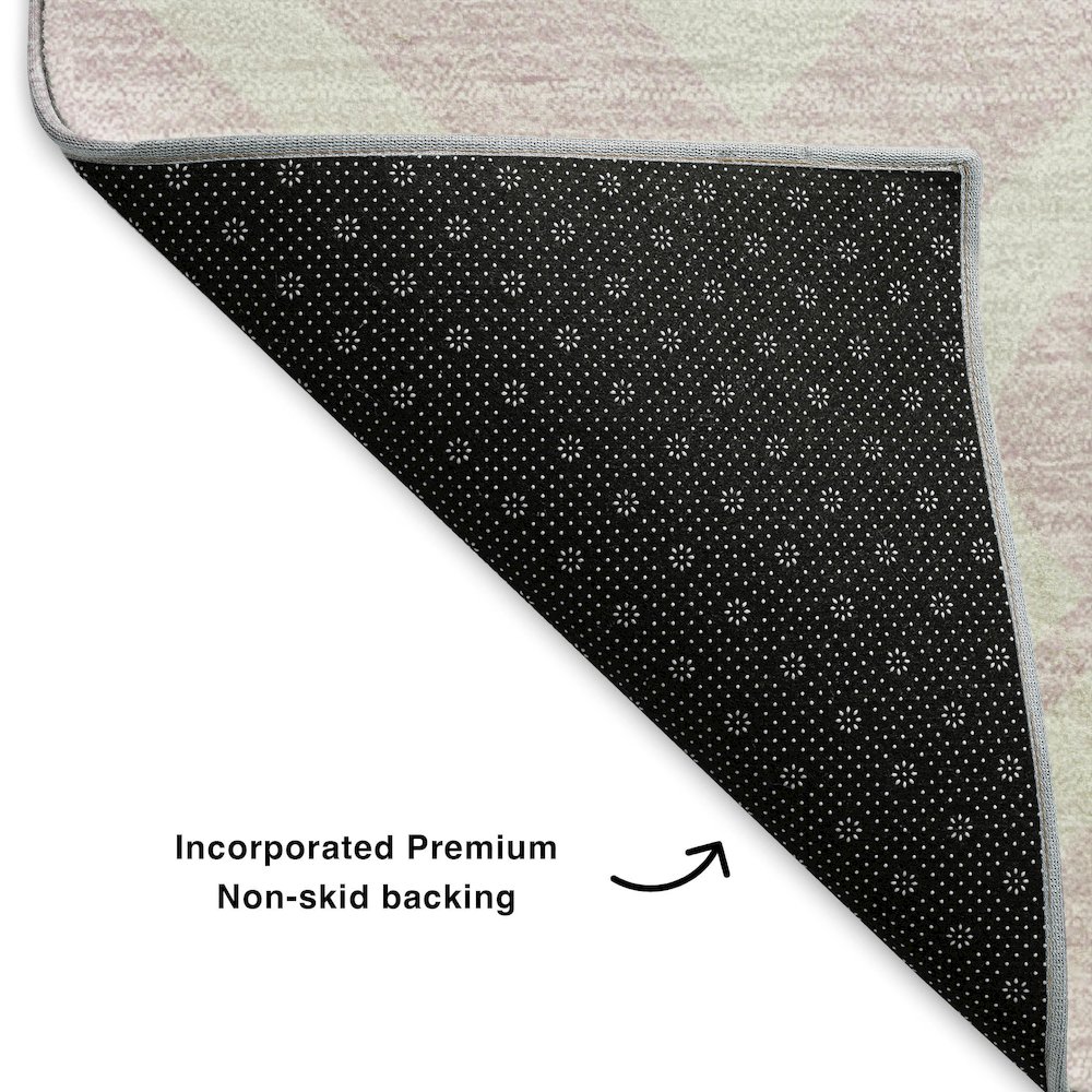 Premium Machine Washable Mayfield  Pink 2'6" x 3'10" Rug. Picture 2
