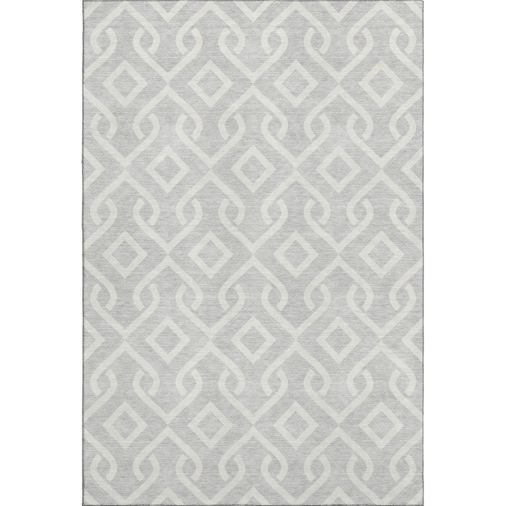Premium Machine Washable Mayfield  Silver 5' x 7'6" Rug. Picture 1
