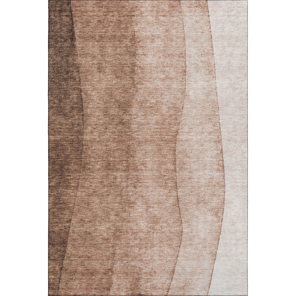 Premium Machine Washable Mayfield  Brown 5' x 7'6" Rug. Picture 1