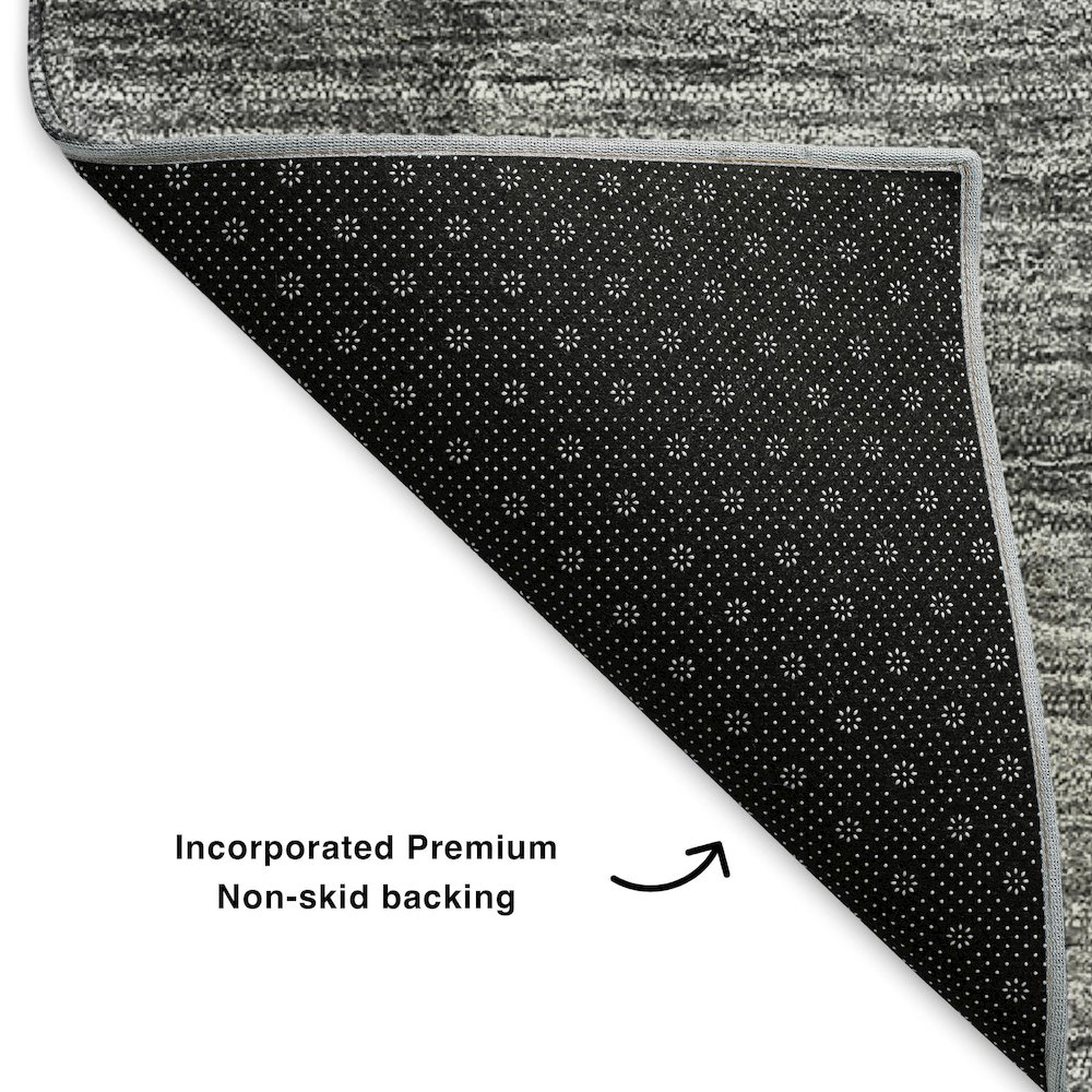 Premium Machine Washable Mayfield  Gray 2'6" x 3'10" Rug. Picture 2