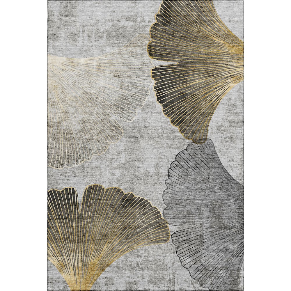 Premium Machine Washable Mayfield  Gray 5' x 7'6" Rug. Picture 1
