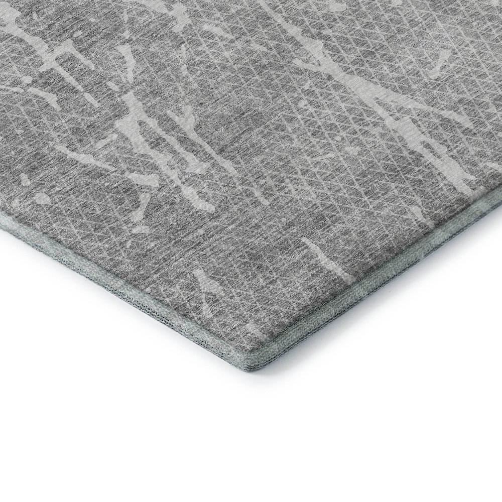 Premium Machine Washable Mayfield  Gray 2'6" x 3'10" Rug. Picture 3