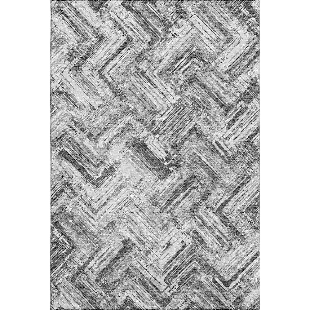 Premium Machine Washable Mayfield  Gray 5' x 7'6" Rug. Picture 1