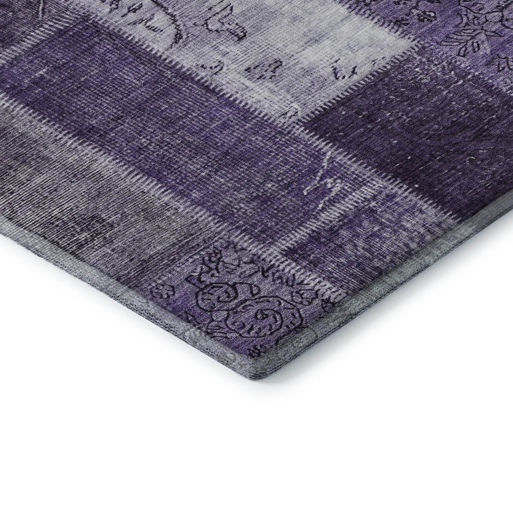 Premium Machine Washable Mayfield  Purple 2'6" x 3'10" Rug. Picture 3