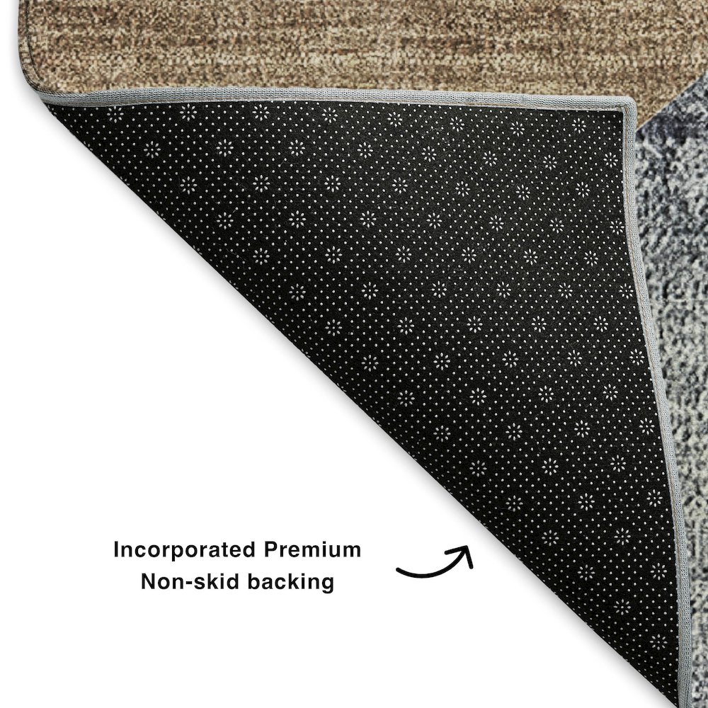 Premium Machine Washable Mayfield  Gray 2'6" x 3'10" Rug. Picture 2