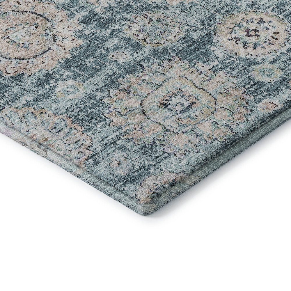 Premium Machine Washable Mayfield  Teal 2'6" x 3'10" Rug. Picture 3