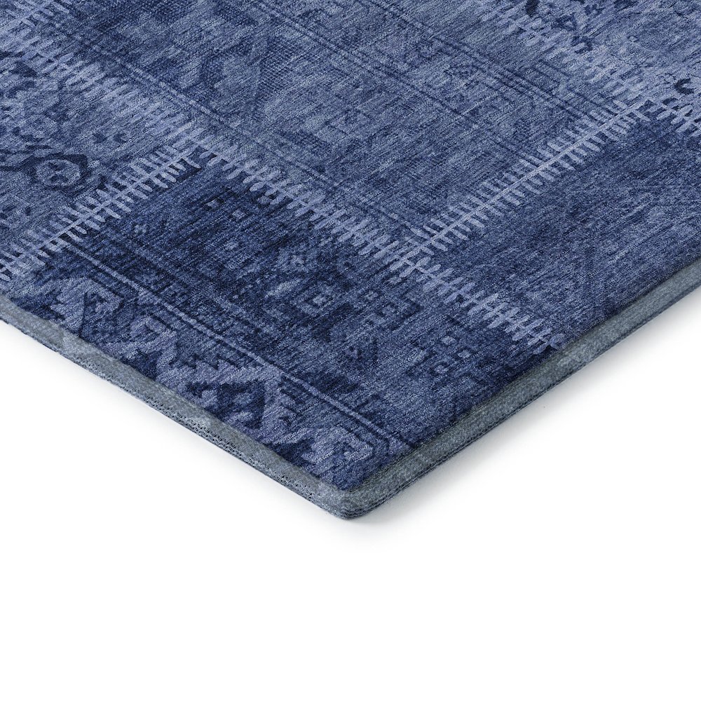 Premium Machine Washable Mayfield  Navy 2'6" x 3'10" Rug. Picture 3