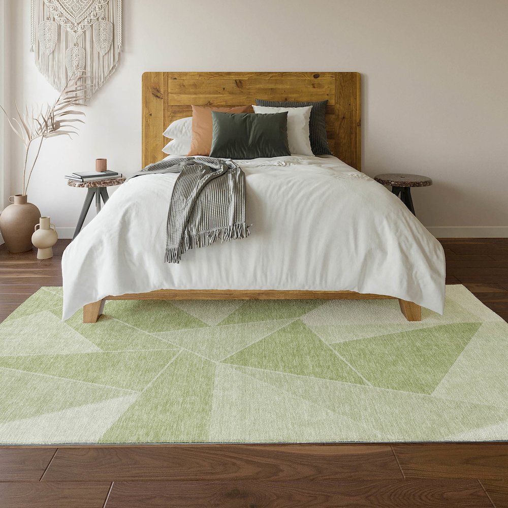 Premium Machine Washable Mayfield  Aloe 5' x 7'6" Rug. Picture 6