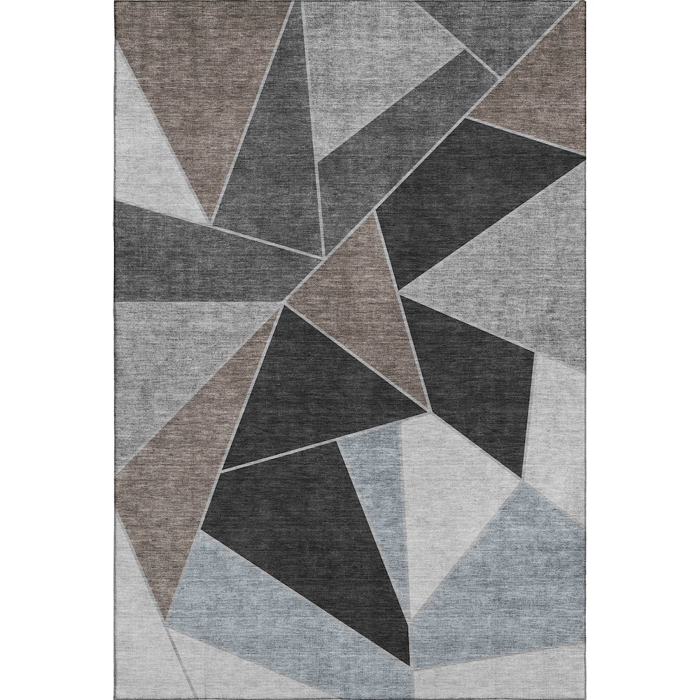 Premium Machine Washable Mayfield  Chocolate 5' x 7'6" Rug. Picture 1