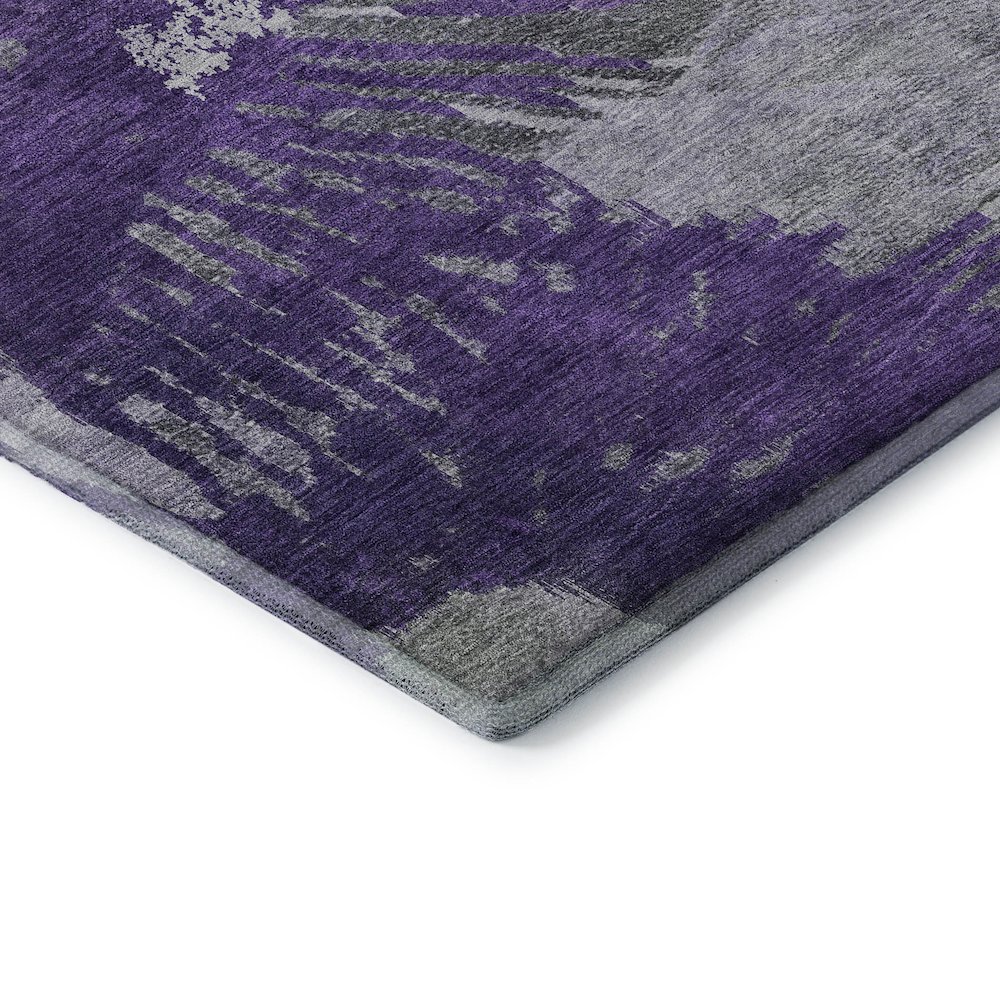 Premium Machine Washable Mayfield  Purple 2'6" x 3'10" Rug. Picture 3