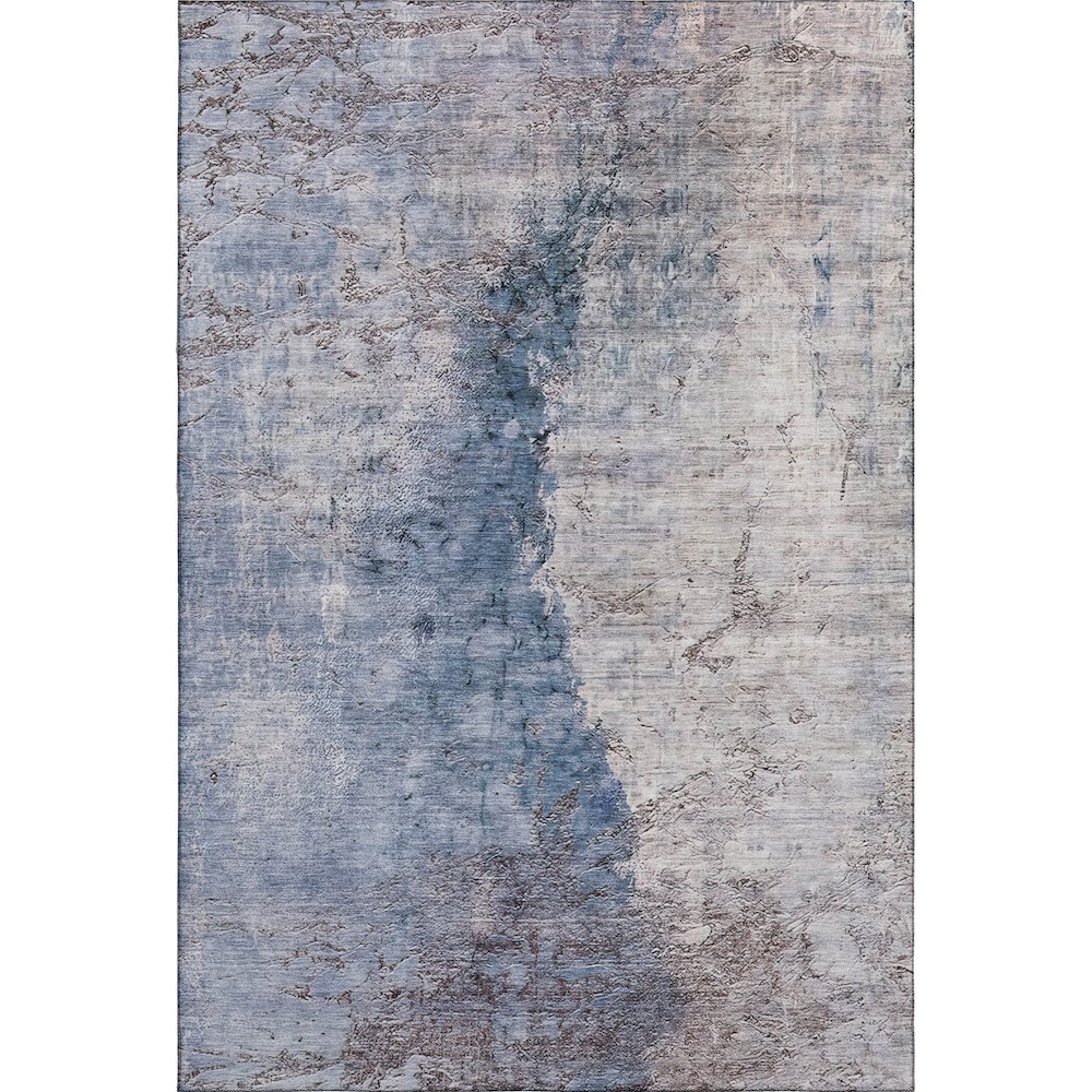 Premium Machine Washable Mayfield  Blue 5' x 7'6" Rug. Picture 1