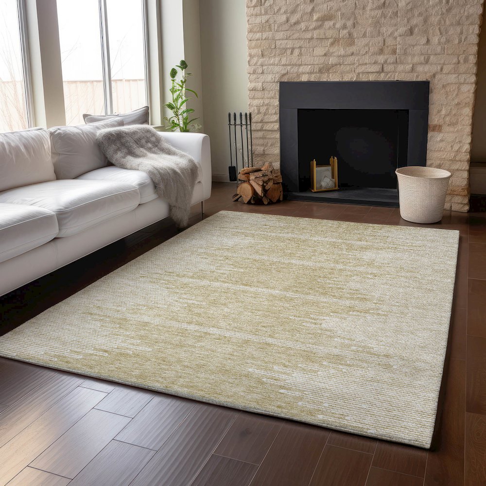 Premium Machine Washable Mayfield  Beige 5' x 7'6" Rug. Picture 6