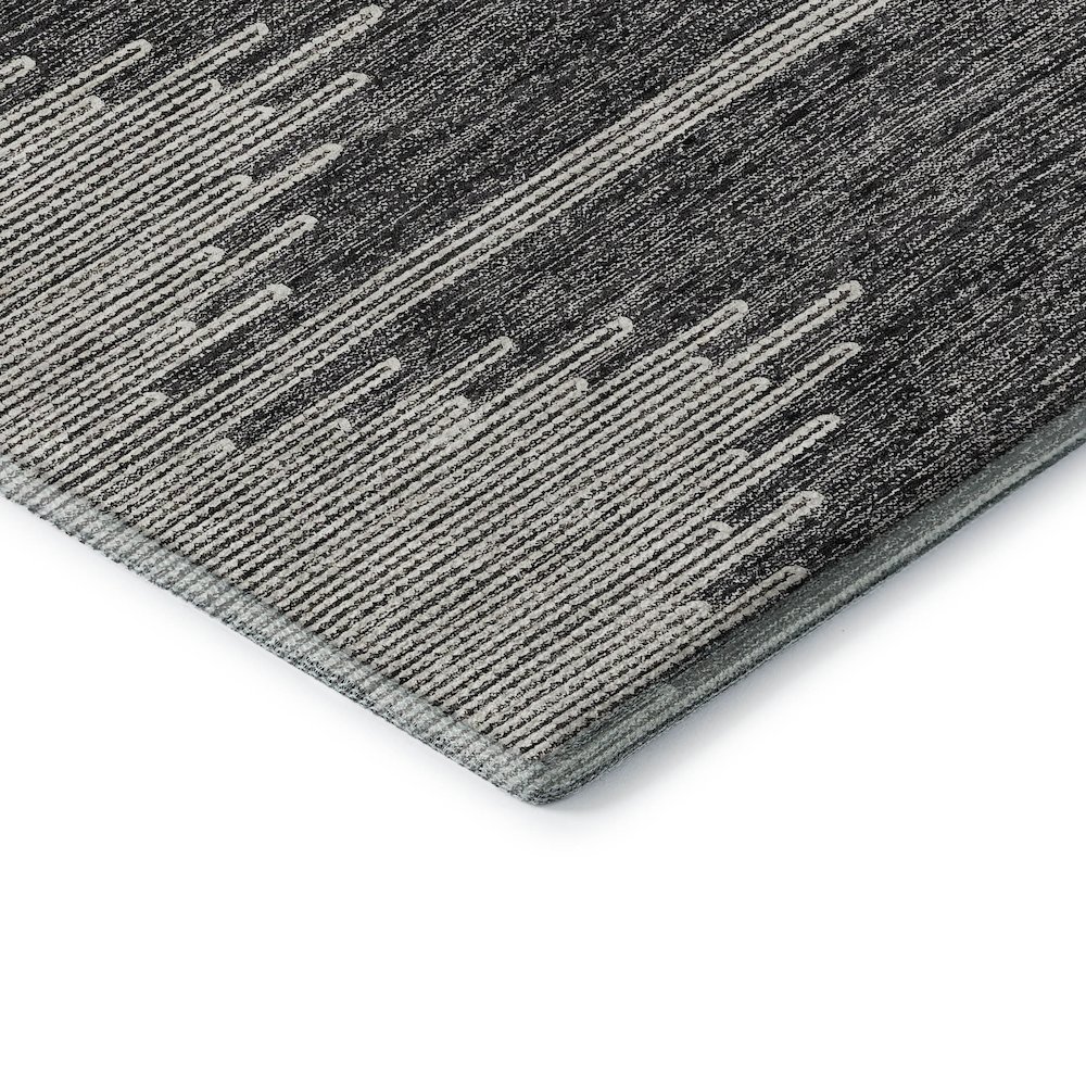 Premium Machine Washable Mayfield  Charcoal 2'6" x 3'10" Rug. Picture 3
