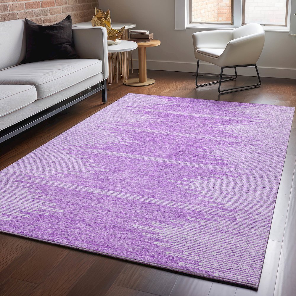 Premium Machine Washable Mayfield  Lavender 5' x 7'6" Rug. Picture 5