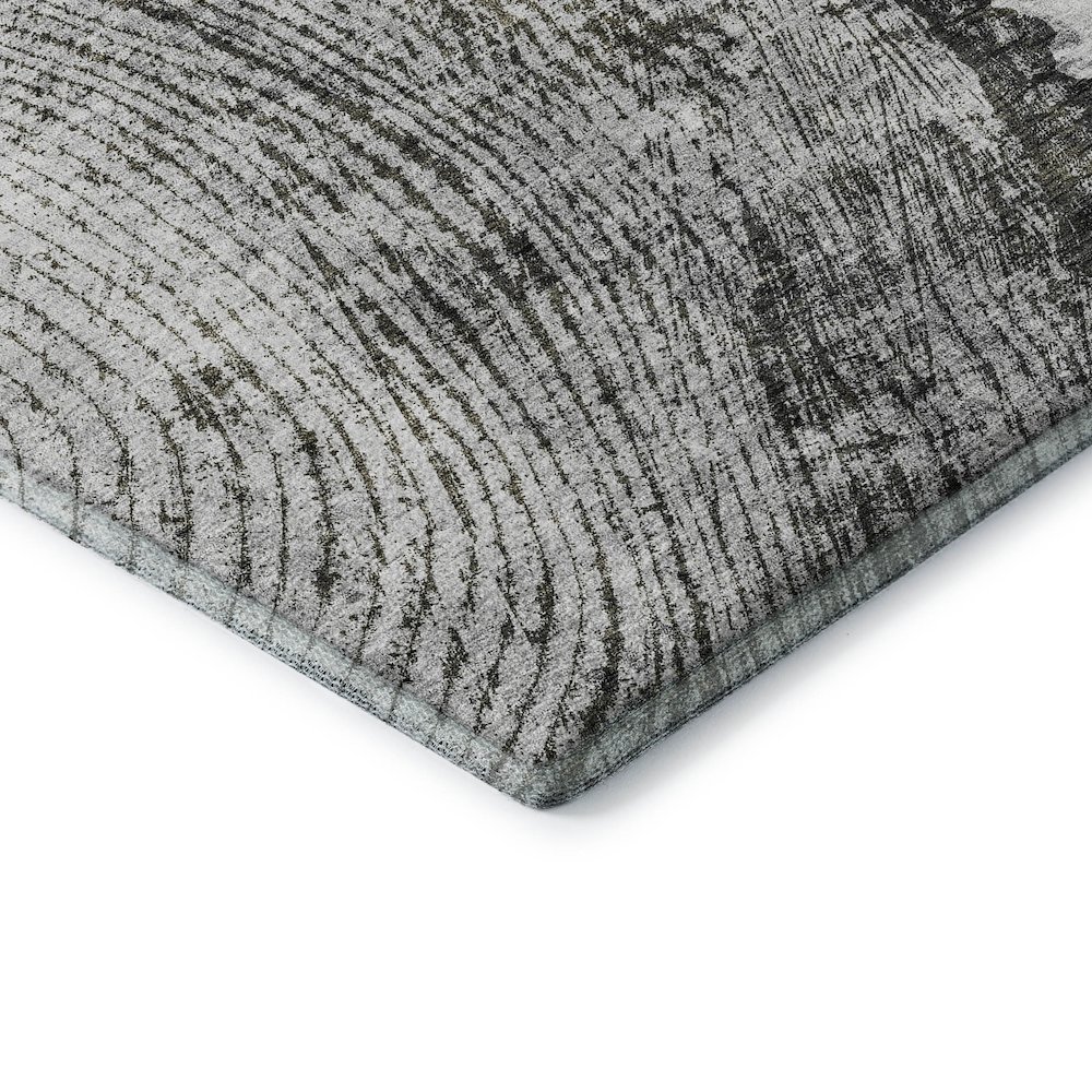 Premium Machine Washable Mayfield  Gray 2'6" x 3'10" Rug. Picture 3