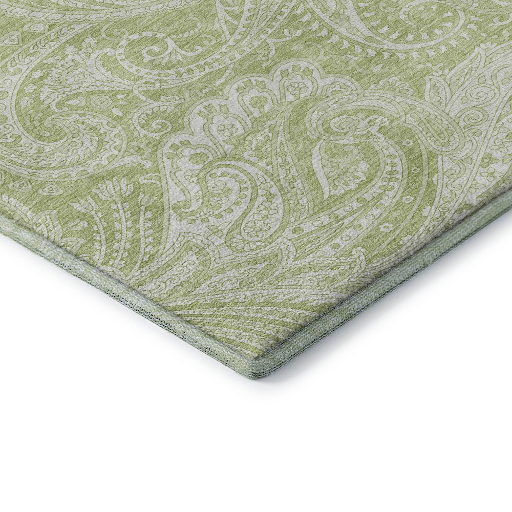Premium Machine Washable Mayfield AMF654 Aloe 2'6" x 3'10" Rug. Picture 3