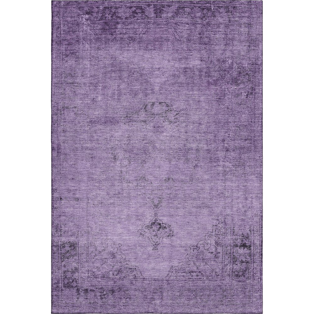 Premium Machine Washable Mayfield AMF658 Purple 5' x 7'6" Rug. Picture 1