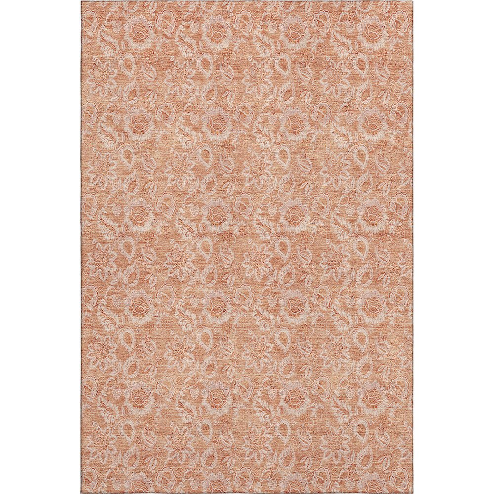 Premium Machine Washable Mayfield AMF662 Salmon 5' x 7'6" Rug. Picture 1