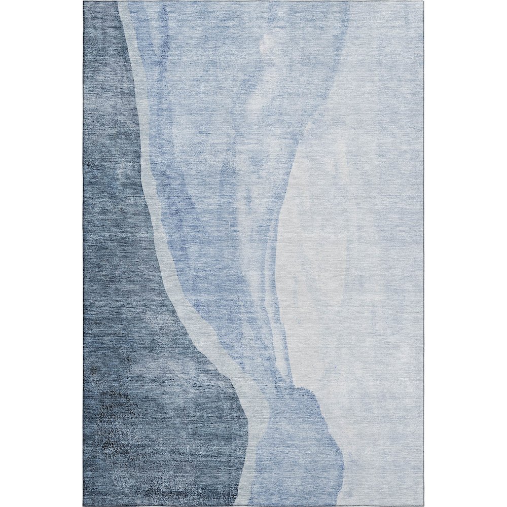 Premium Machine Washable Mayfield AMF667 Blue 5' x 7'6" Rug. Picture 1