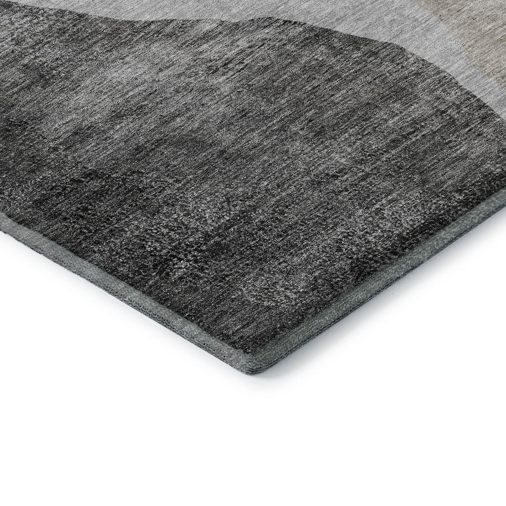 Premium Machine Washable Mayfield AMF667 Charcoal 2'6" x 3'10" Rug. Picture 3