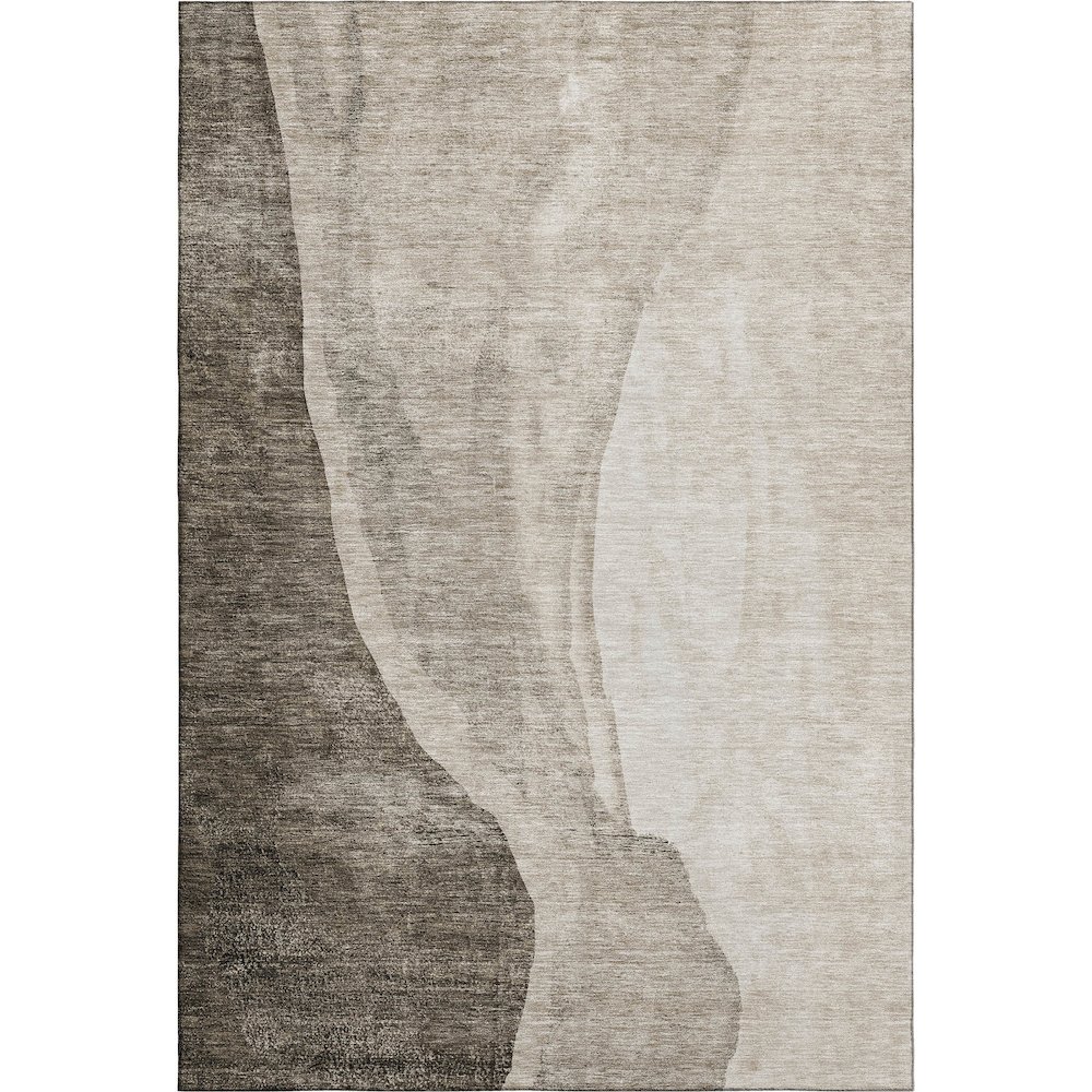 Premium Machine Washable Mayfield AMF667 Taupe 5' x 7'6" Rug. Picture 1