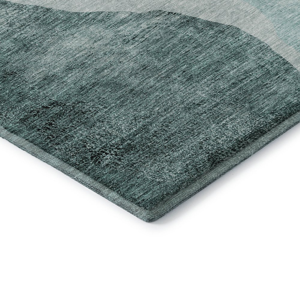 Premium Machine Washable Mayfield AMF667 Teal 2'6" x 3'10" Rug. Picture 3