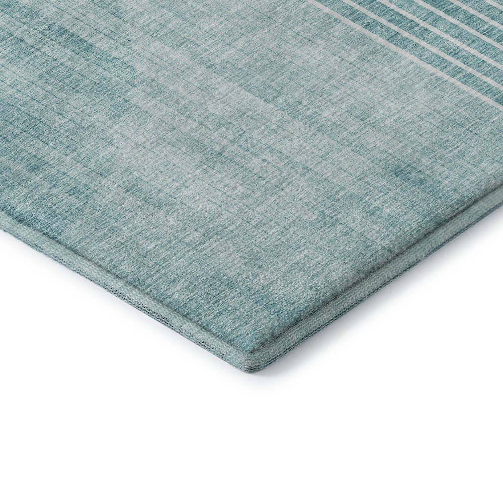Premium Machine Washable Mayfield AMF676 Teal 2'6" x 3'10" Rug. Picture 3