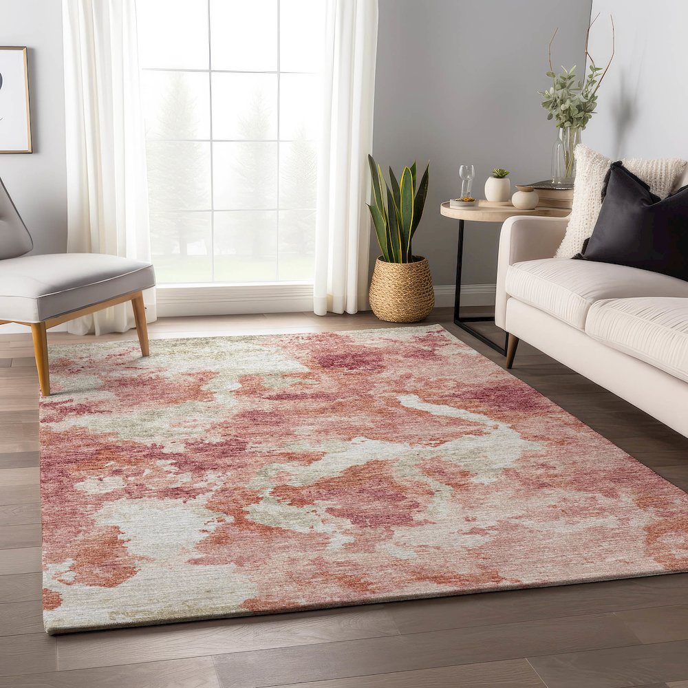 Premium Machine Washable Mayfield  Pink 5' x 7'6" Rug. Picture 5