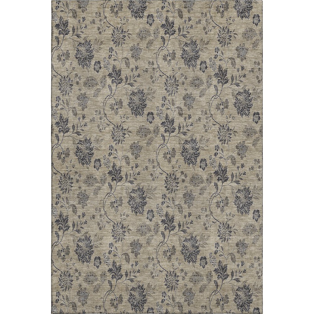 Premium Machine Washable Mayfield AMF680 Brown 5' x 7'6" Rug. Picture 1