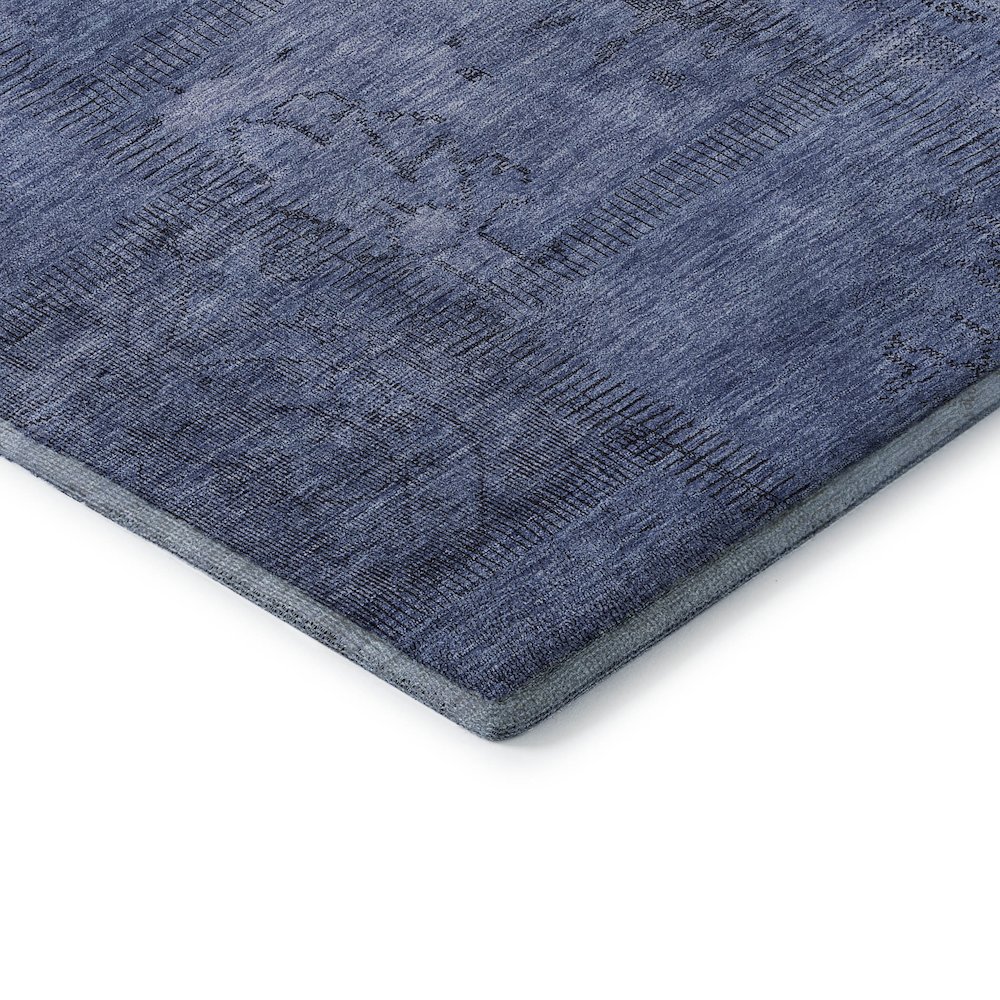 Premium Machine Washable Mayfield AMF685 Blue 2'6" x 3'10" Rug. Picture 3