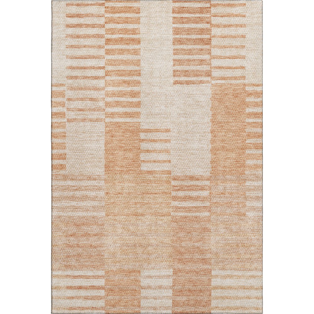 Premium Machine Washable Mayfield AMF686 Salmon 5' x 7'6" Rug. Picture 1