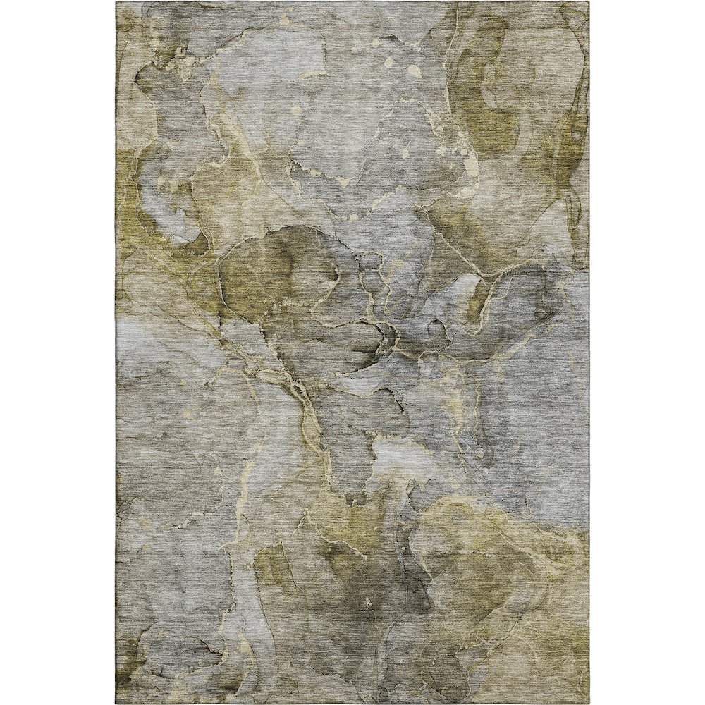 Premium Machine Washable Mayfield AMF689 Taupe 5' x 7'6" Rug. Picture 1