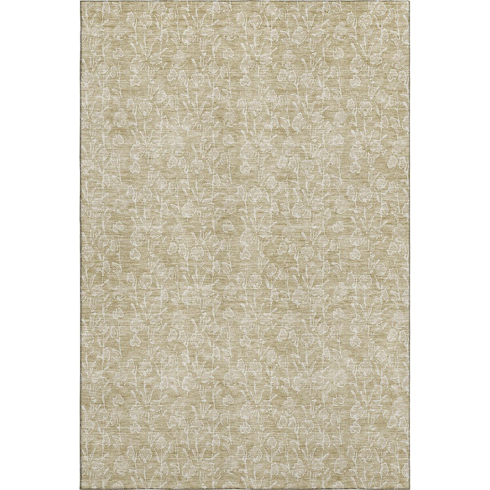 Premium Machine Washable Mayfield AMF691 Beige 5' x 7'6" Rug. Picture 1