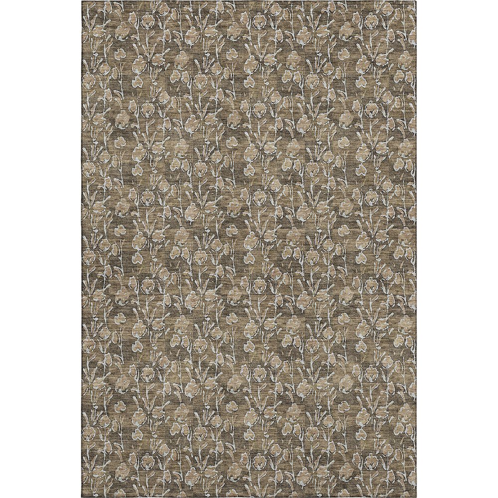 Premium Machine Washable Mayfield AMF692 Brown 5' x 7'6" Rug. Picture 1