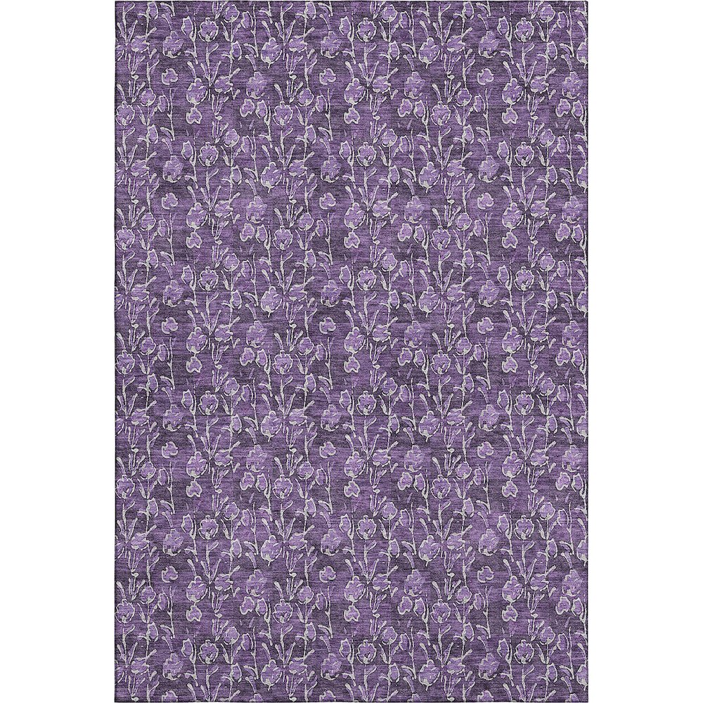 Premium Machine Washable Mayfield AMF692 Purple 5' x 7'6" Rug. Picture 1