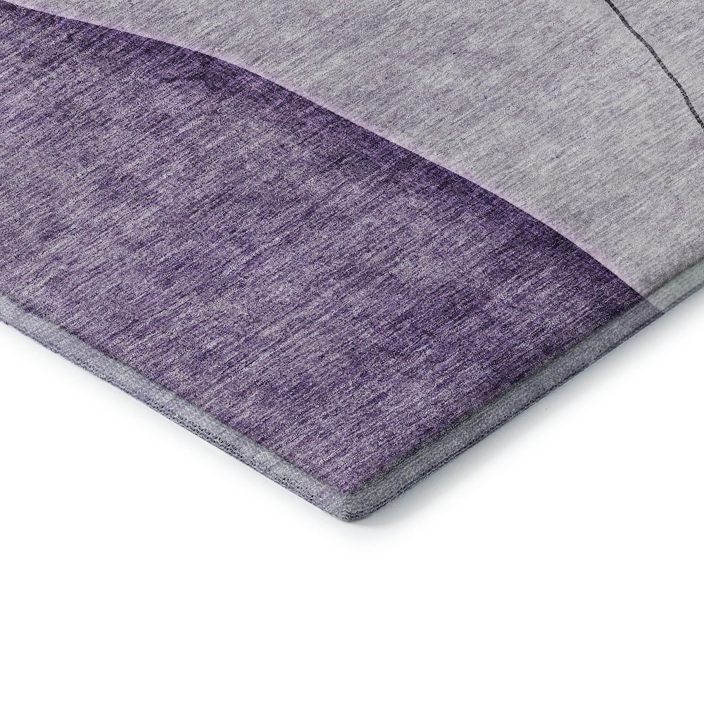 Premium Machine Washable Mayfield AMF696 Purple 2'6" x 3'10" Rug. Picture 3