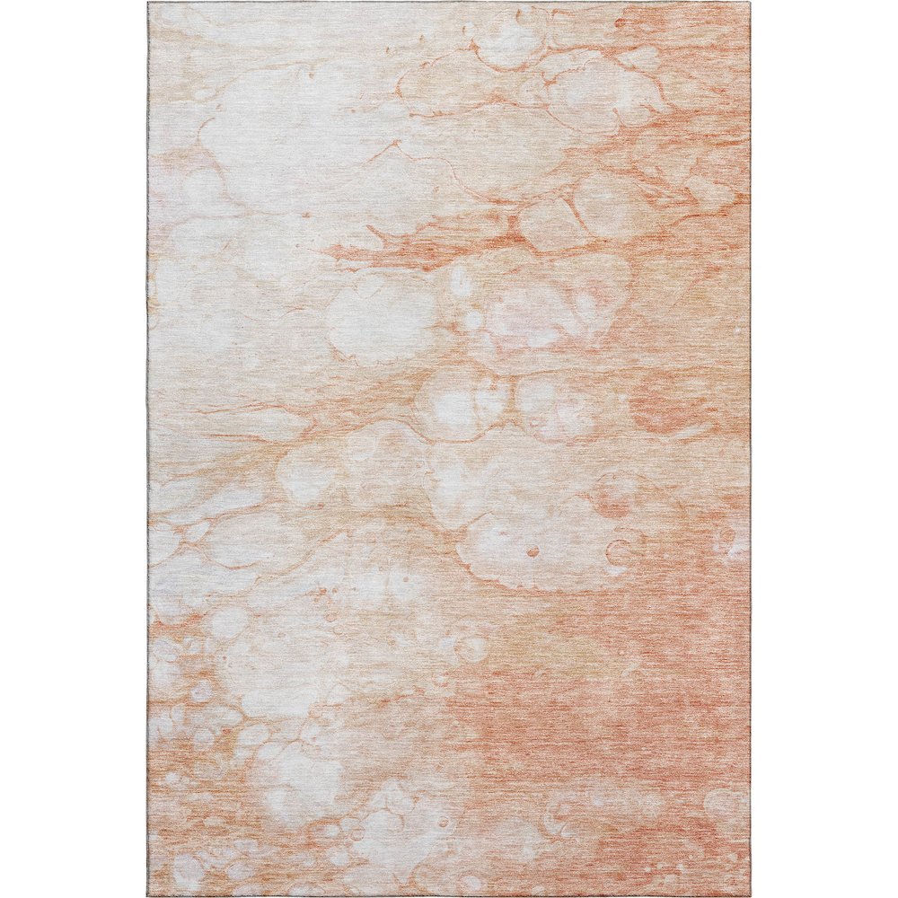 Premium Machine Washable Mayfield AMF699 Coral 5' x 7'6" Rug. Picture 1