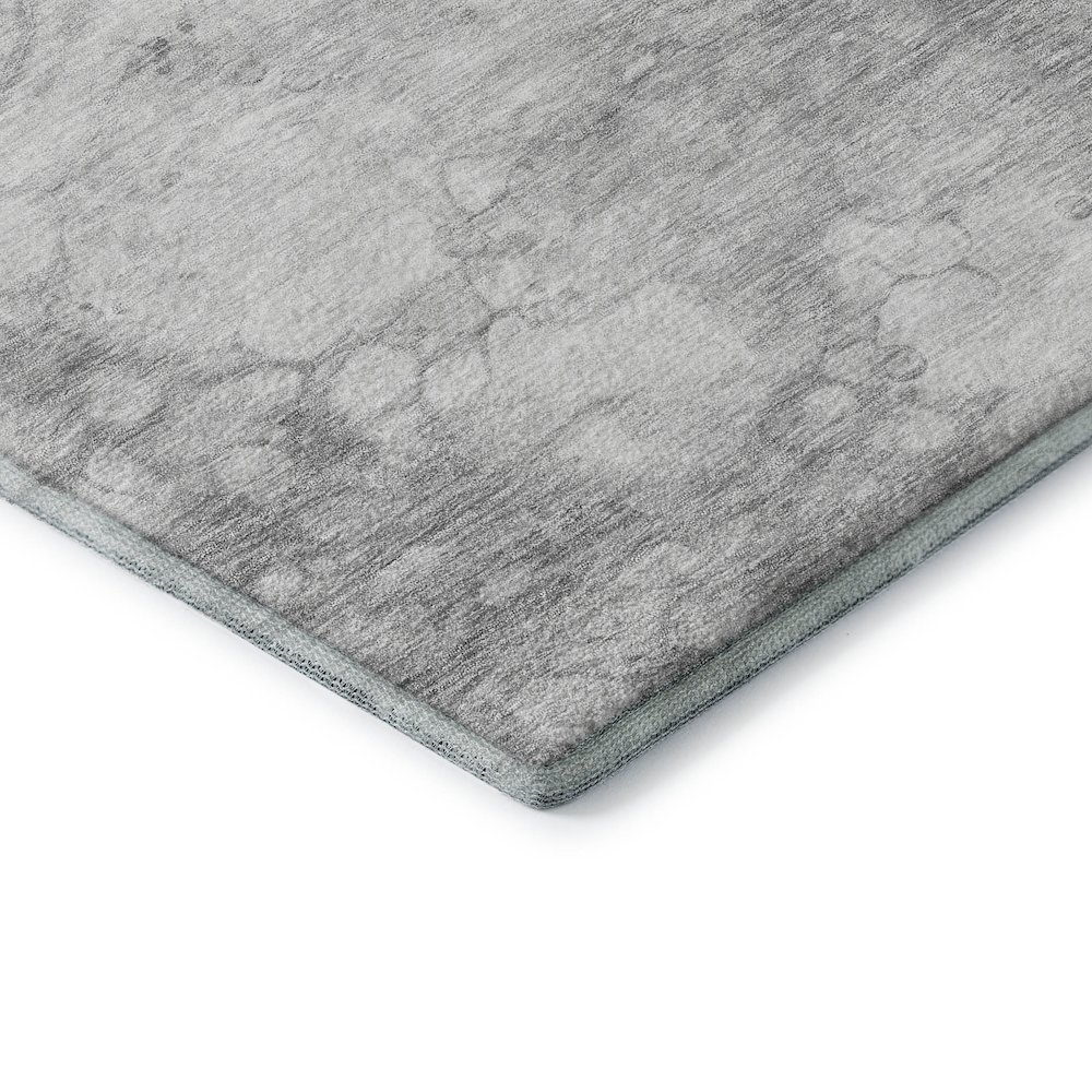 Premium Machine Washable Mayfield AMF699 Silver 2'6" x 3'10" Rug. Picture 3