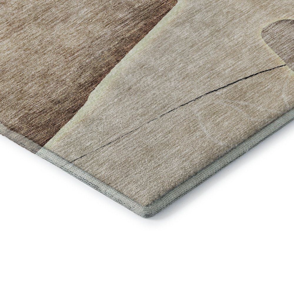 Premium Machine Washable Mayfield AMF700 Brown 2'6" x 3'10" Rug. Picture 3