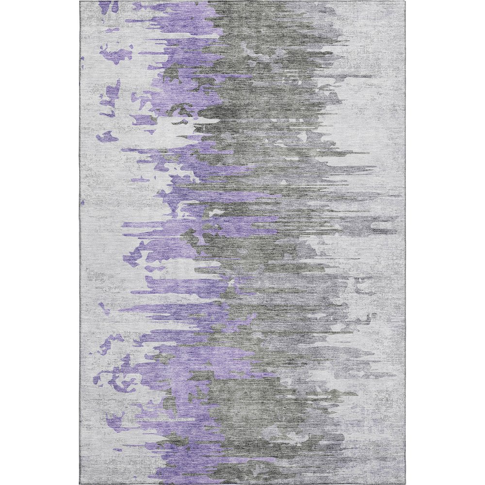 Premium Machine Washable Mayfield AMF704 Purple 5' x 7'6" Rug. Picture 1