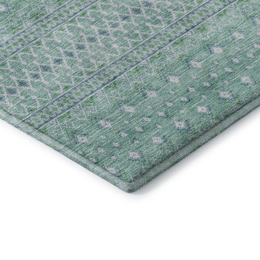 Premium Machine Washable Mayfield AMF709 Aqua 2'6" x 3'10" Rug. Picture 3