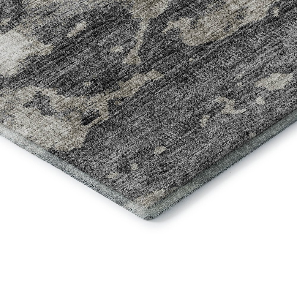Premium Machine Washable Mayfield  Black 2'6" x 3'10" Rug. Picture 3