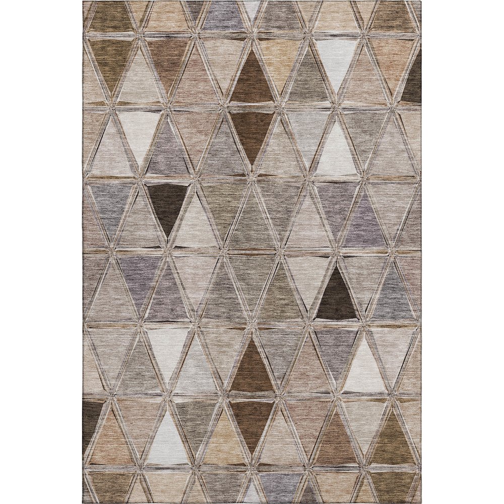 Premium Machine Washable Mayfield AMF722 Brown 5' x 7'6" Rug. Picture 1